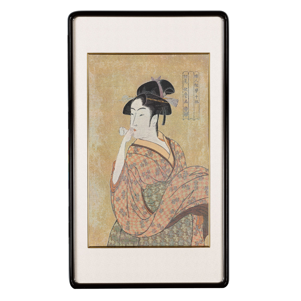 Woman Playing a Poppin/ Kitagawa Utamaro