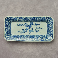 Imari Blue and White Rectangular Dish