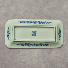 Imari Blue and White Rectangular Dish